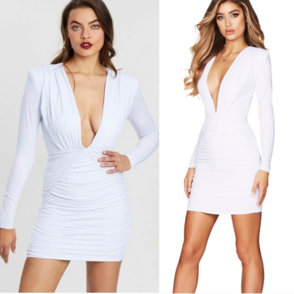 NOOKIE White Temptatiom Long Sleeve Dress - Picture 1 of 10